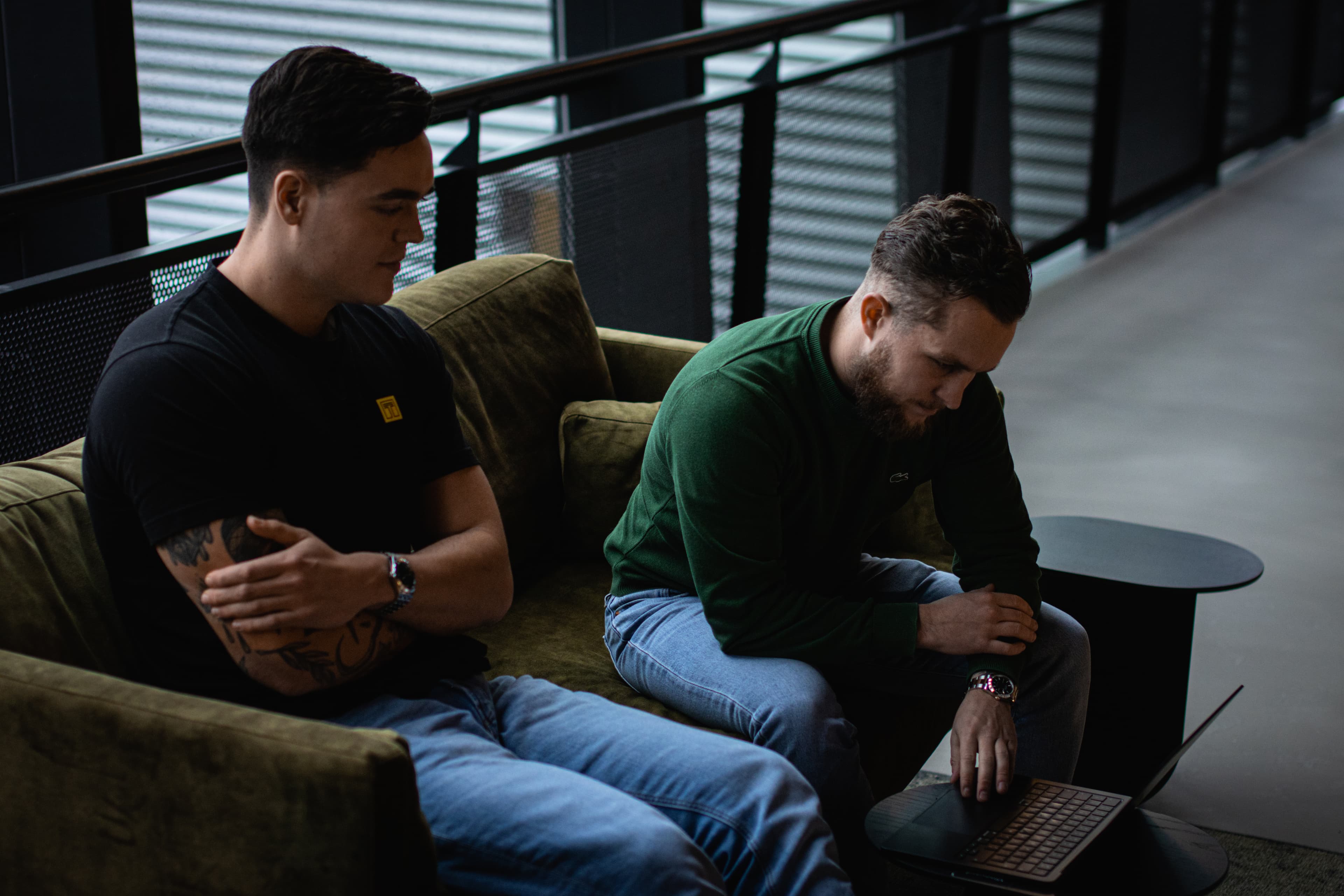 The Tozetta team talking at the office